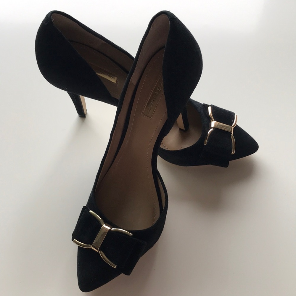 BCBG Black Bow Heels
